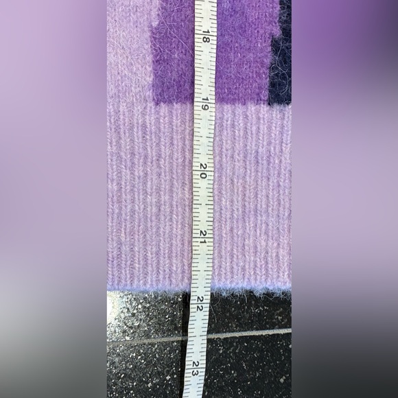 paris atelier & other stories Puff Shoulder Colorblock Sweater Alpaca Wool SZ.XS - Picture 12 of 12